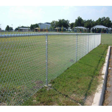 Galvanizado e PVC Coated Chain Link Fence, Diamond Wire Mesh